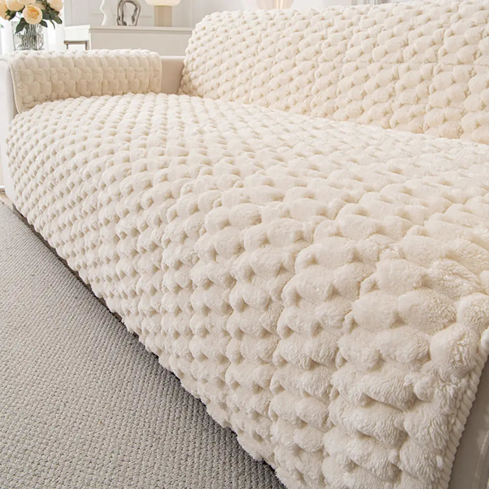 Fuzzy Bubble Plush One-Piece Pet-Friendly Sofa Protection Non-Slip C... detail view 12 | Petix pet supplies for dogs and cats