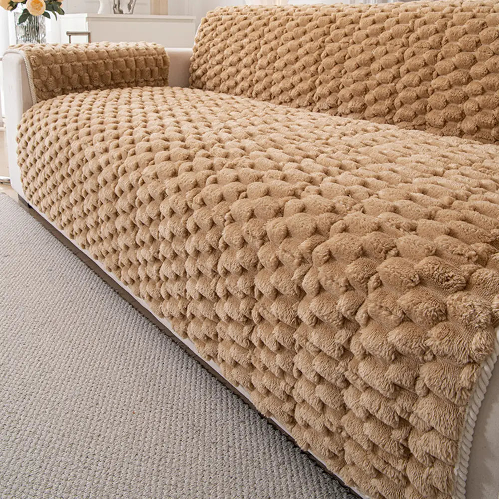 Fuzzy Bubble Plush One-Piece Pet-Friendly Sofa Protection Non-Sl... main product image | Petix pet supplies for dogs and cats