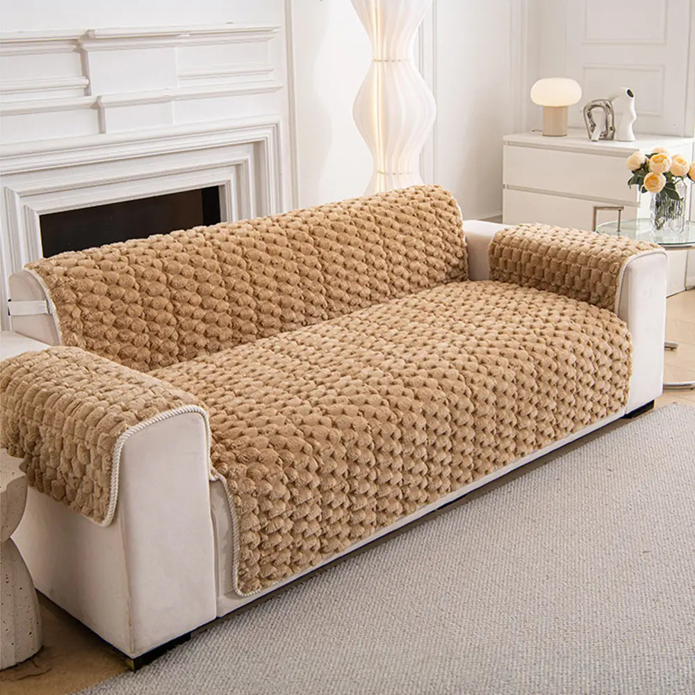 Fuzzy Bubble Plush One-Piece Pet-Friendly Sofa Protection Non-Slip C... detail view 11 | Petix pet supplies for dogs and cats