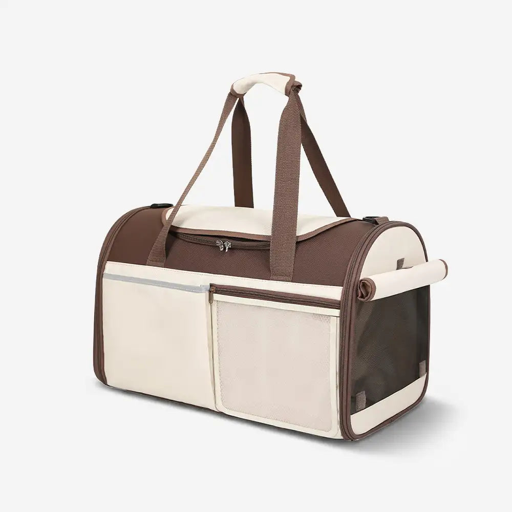 Handheld Crossbody Dog Cat Carrier Multi-Function Breath... lifestyle and size view 11 | Petix pet supplies for dogs and cats