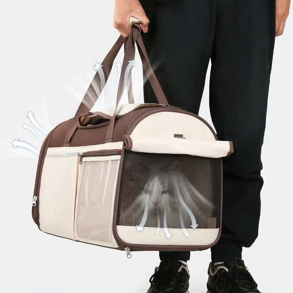 Handheld Crossbody Dog Cat Carrier Multi-Function Breathable Pet Carr... detail view 5 | Petix pet supplies for dogs and cats