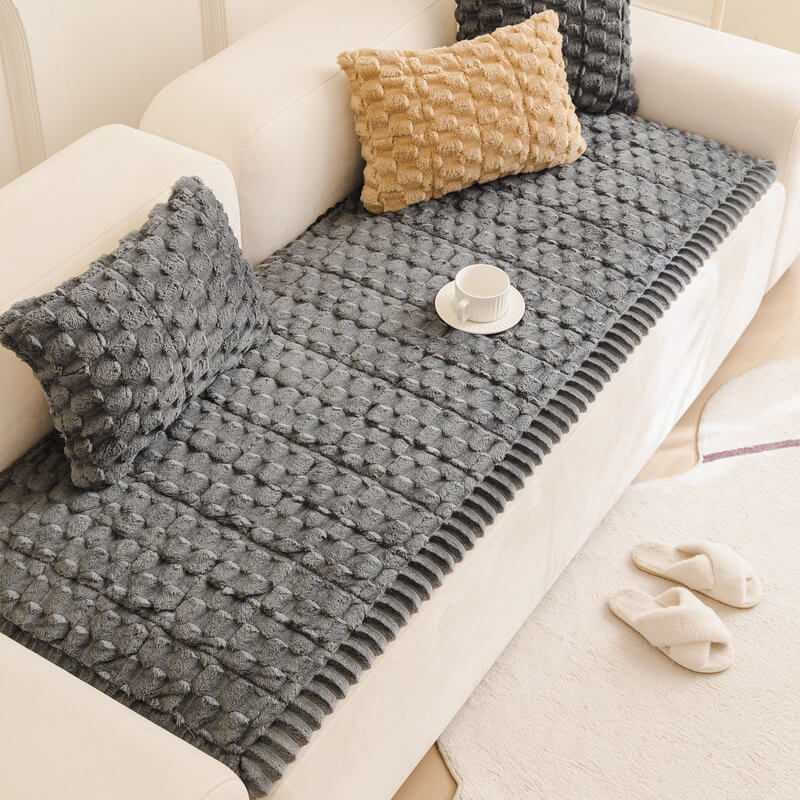 Honeycomb Plush Thickened Soft Sofa Decoration Pet Mat Couch Cover... detail view 3 | Petix pet supplies for dogs and cats