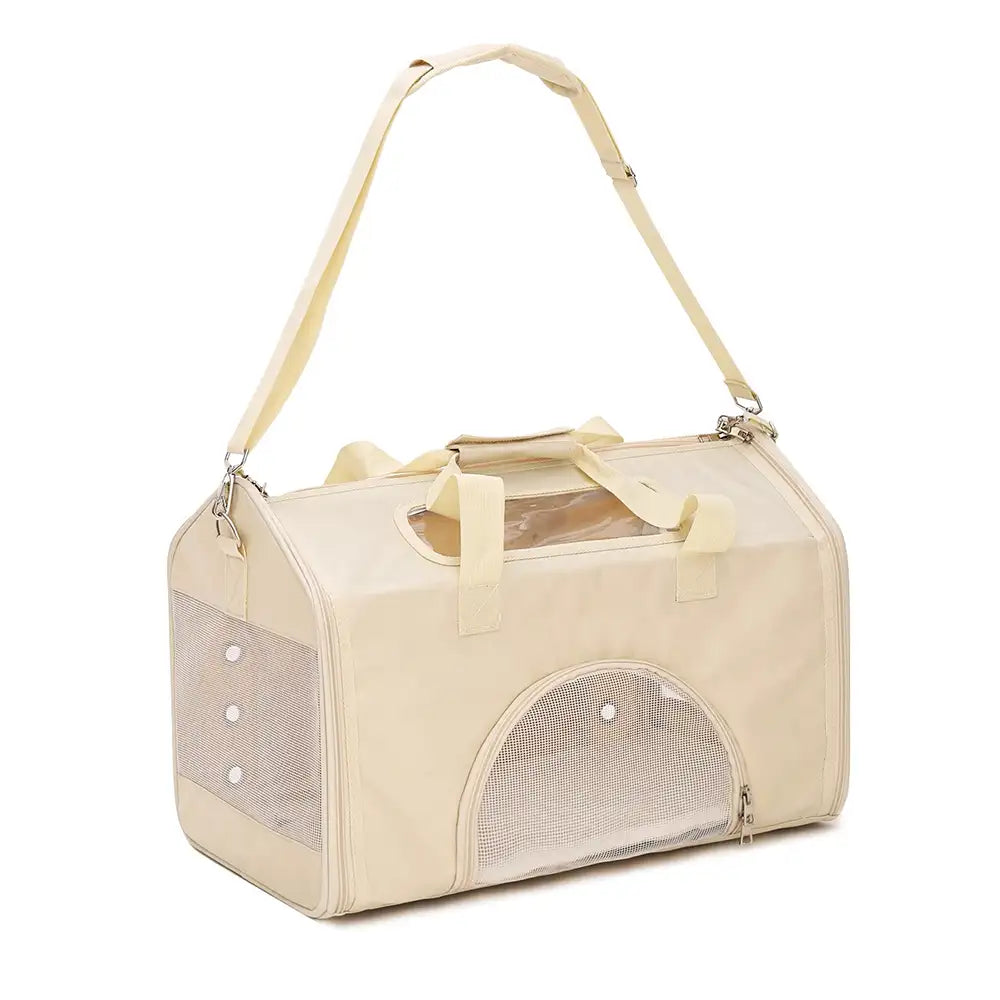 House-Shaped Breathable Foldable Cat Carrier Large Capac... lifestyle and size view 10 | Petix pet supplies for dogs and cats