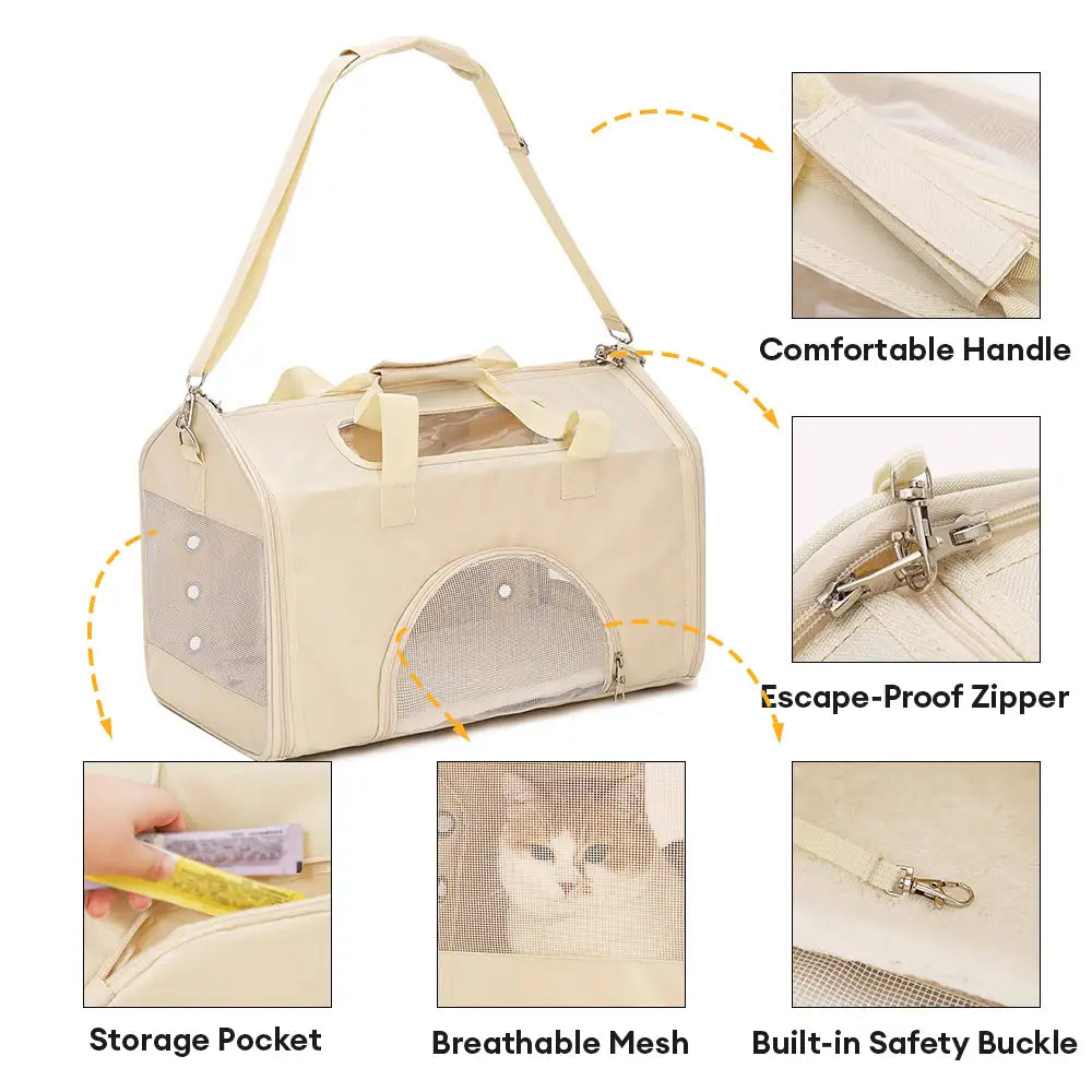 House-Shaped Breathable Foldable Cat Carrier Large Capacity Multi-Fun... detail view 4 | Petix pet supplies for dogs and cats