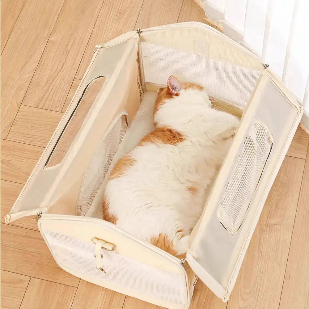 House-Shaped Breathable Foldable Cat Carrier Large Capacity Multi-Fun... detail view 2 | Petix pet supplies for dogs and cats