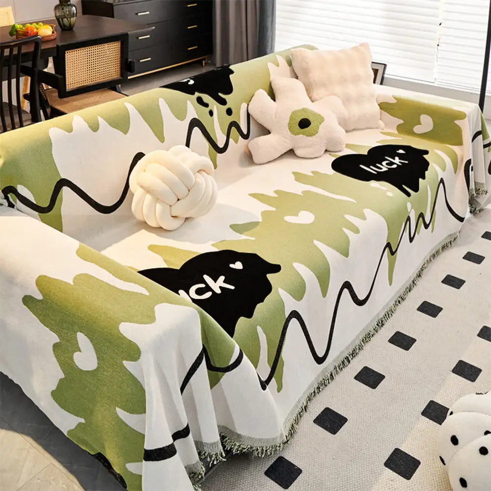 Ice Cream Wavy Chenille Scratch-Resistant Sofa Blanket Couch Cover... detail view 2 | Petix pet supplies for dogs and cats
