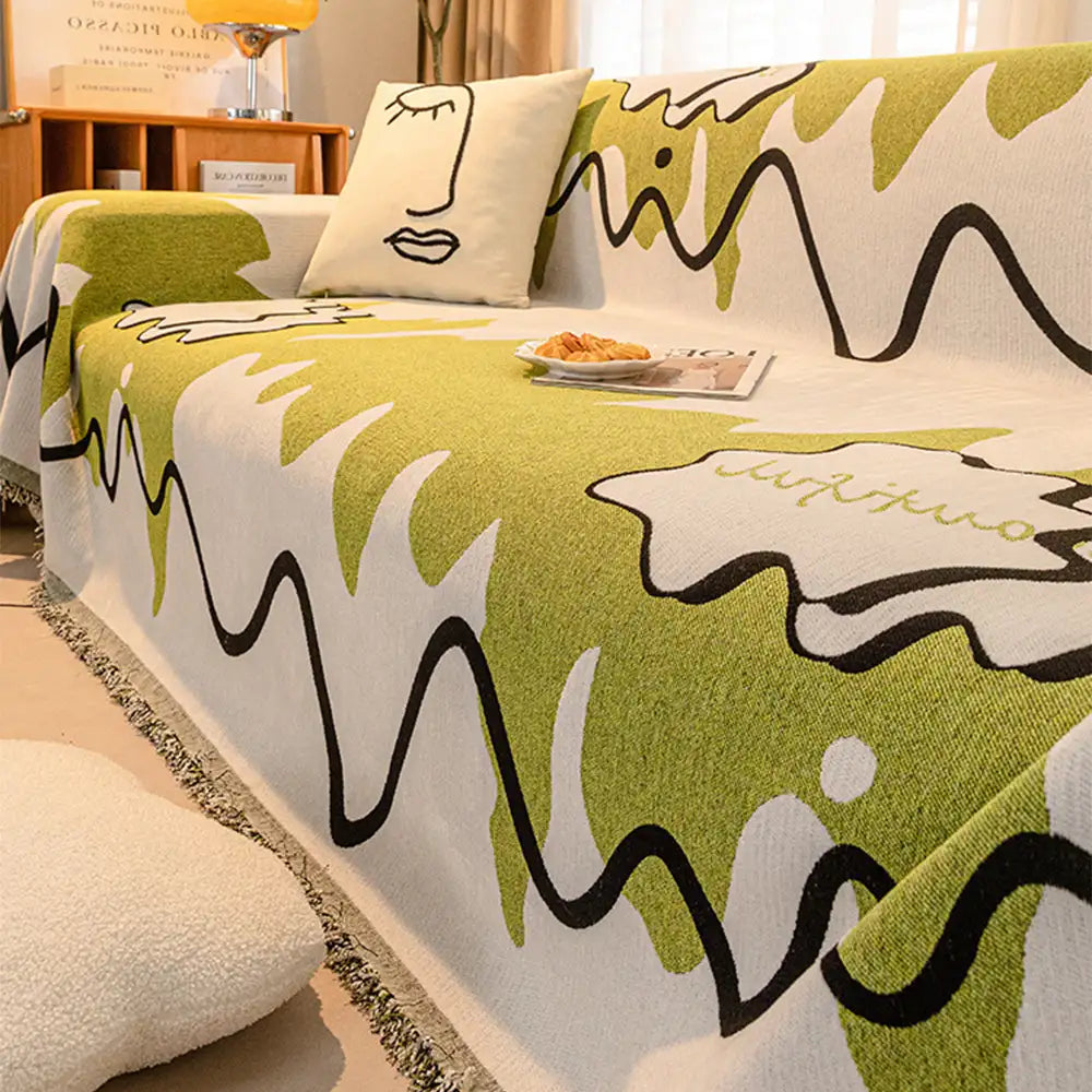 Ice Cream Wavy Chenille Scratch-Resistant Sofa Blanket Couch Cover... detail view 4 | Petix pet supplies for dogs and cats