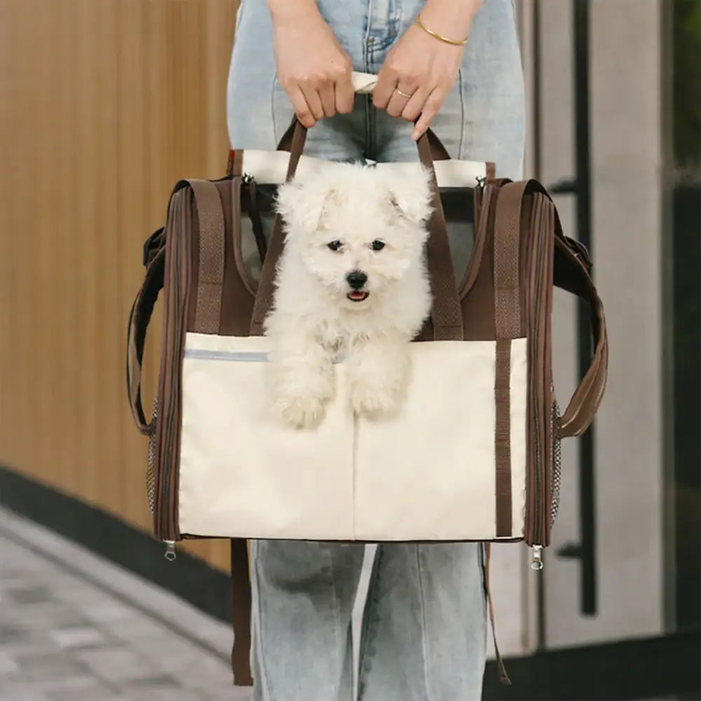 Large Capacity Breathable Foldable Pet Backpack Carrier for Travel Sa... detail view 2 | Petix pet supplies for dogs and cats