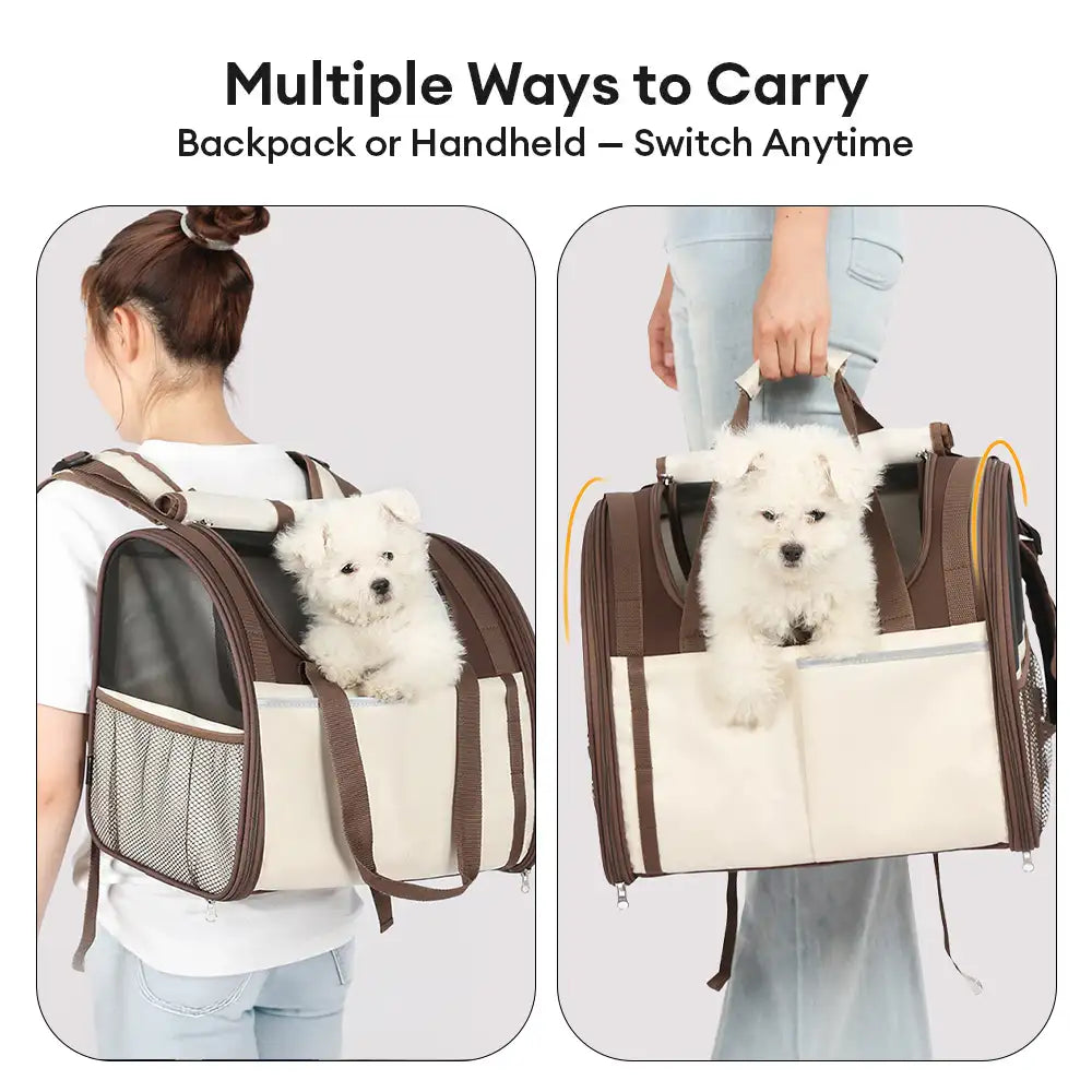 Large Capacity Breathable Foldable Pet Backpack Carrier for Travel Sa... detail view 6 | Petix pet supplies for dogs and cats