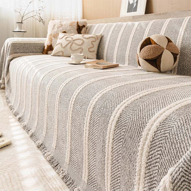 Large Herringbone Chenille Thickened Scratch-Resistant S... lifestyle and size view 11 | Petix pet supplies for dogs and cats
