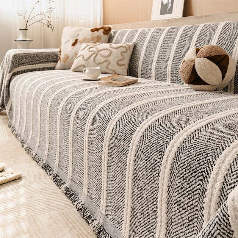 Large Herringbone Chenille Thickened Scratch-Resistant Sofa Protectio... detail view 6 | Petix pet supplies for dogs and cats