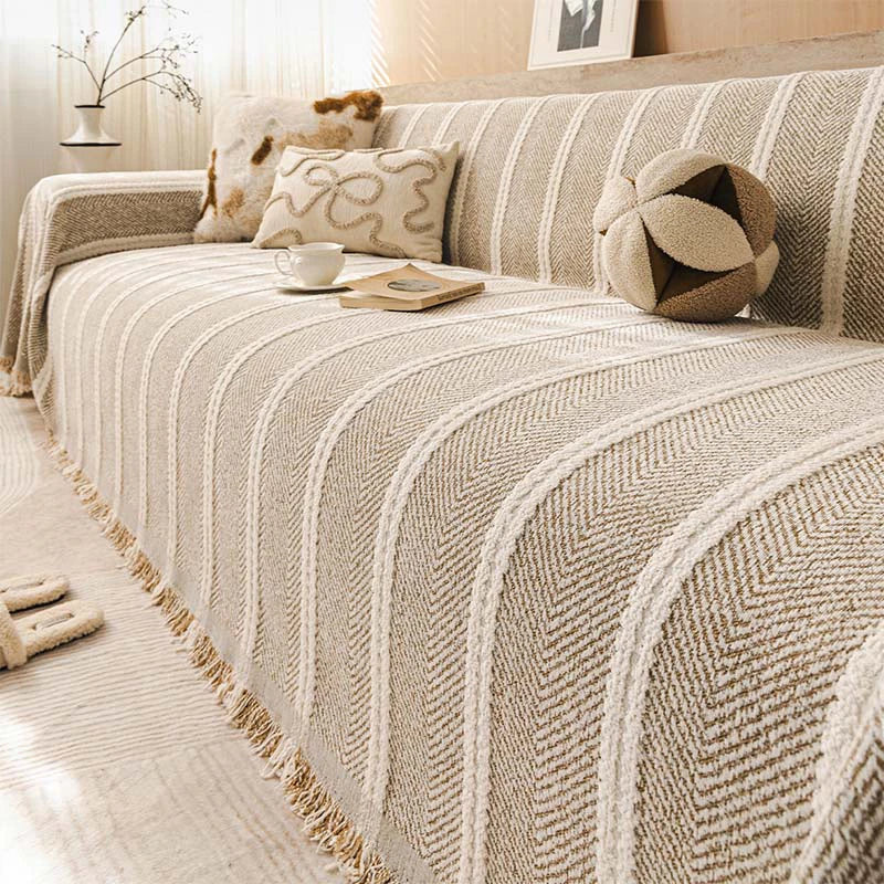 Large Herringbone Chenille Thickened Scratch-Resistant Sofa Protectio... detail view 4 | Petix pet supplies for dogs and cats