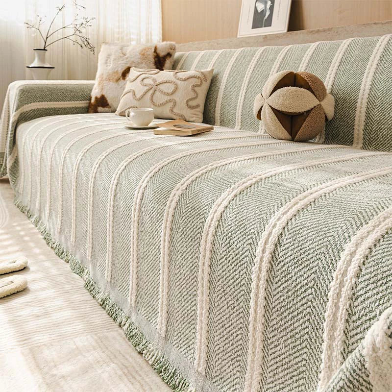 Large Herringbone Chenille Thickened Scratch-Resistant Sofa Protectio... detail view 3 | Petix pet supplies for dogs and cats