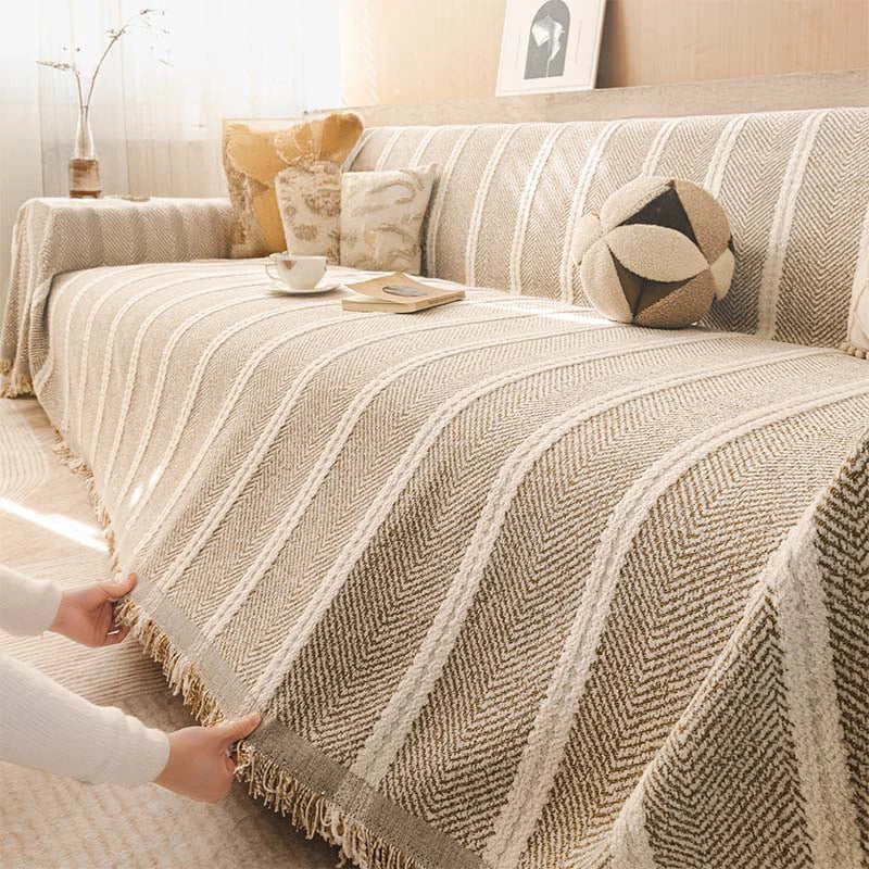 Large Herringbone Chenille Thickened Scratch-Resistant Sofa Protectio... detail view 9 | Petix pet supplies for dogs and cats