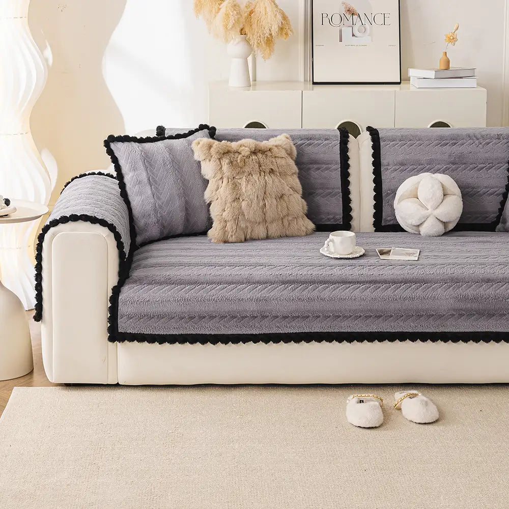 Lazy Chic Plush Winter Sofa Protector Skin-Friendly Couch Cover... main product image | Petix pet supplies for dogs and cats