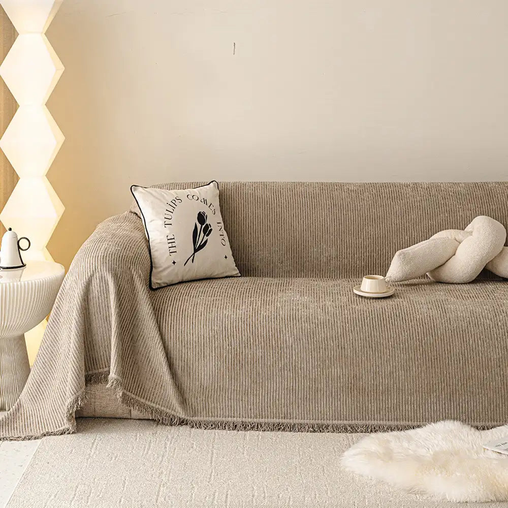 Modern Classic Scratch-Resistant Chenille Sofa Blanket Washable Couch... detail view 5 | Petix pet supplies for dogs and cats