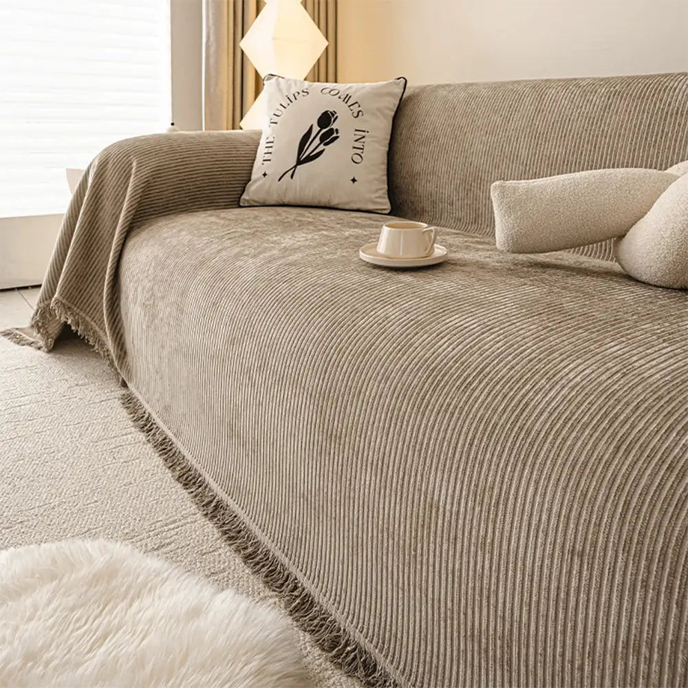 Modern Classic Scratch-Resistant Chenille Sofa Blanket Washable Couch... detail view 8 | Petix pet supplies for dogs and cats