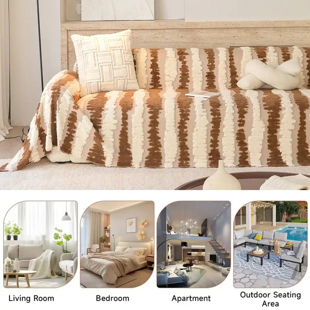 Modern Comfort Plush Multifunctional Blanket Sofa Protection Couch Co... detail view 3 | Petix pet supplies for dogs and cats