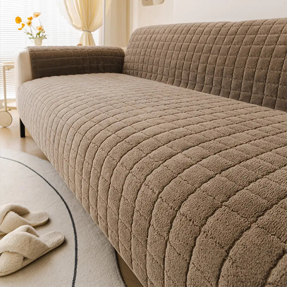 One-Piece Soft Pet-Friendly Short Plush Sofa Protection Non-Slip Cou... detail view 10 | Petix pet supplies for dogs and cats