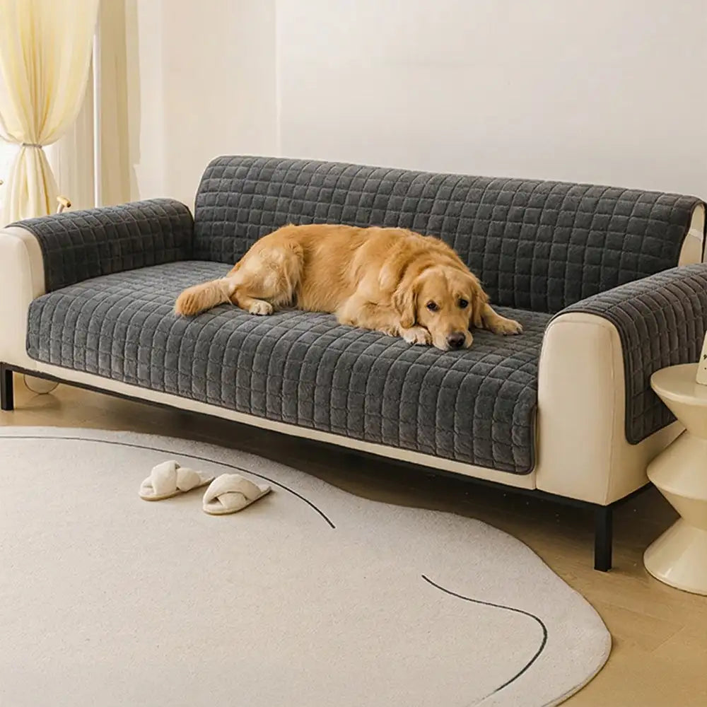 One-Piece Soft Pet-Friendly Short Plush Sofa Protection Non-Slip Cou... detail view 12 | Petix pet supplies for dogs and cats