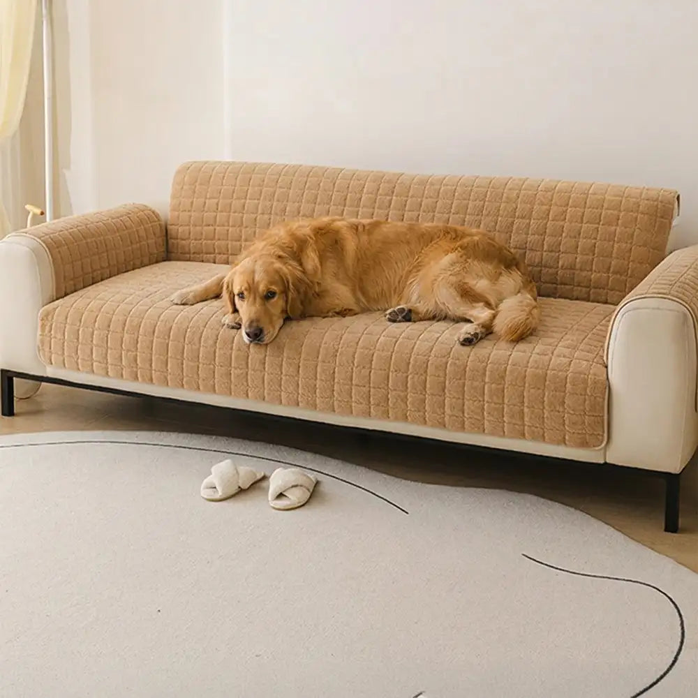 One-Piece Soft Pet-Friendly Short Plush Sofa Protection Non-Slip Cou... detail view 13 | Petix pet supplies for dogs and cats