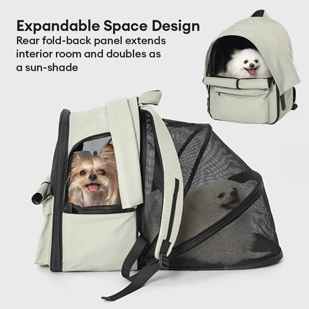 Outdoor Travel Expandable Breathable Cat Carrier Backpack with Sunsha... detail view 3 | Petix pet supplies for dogs and cats