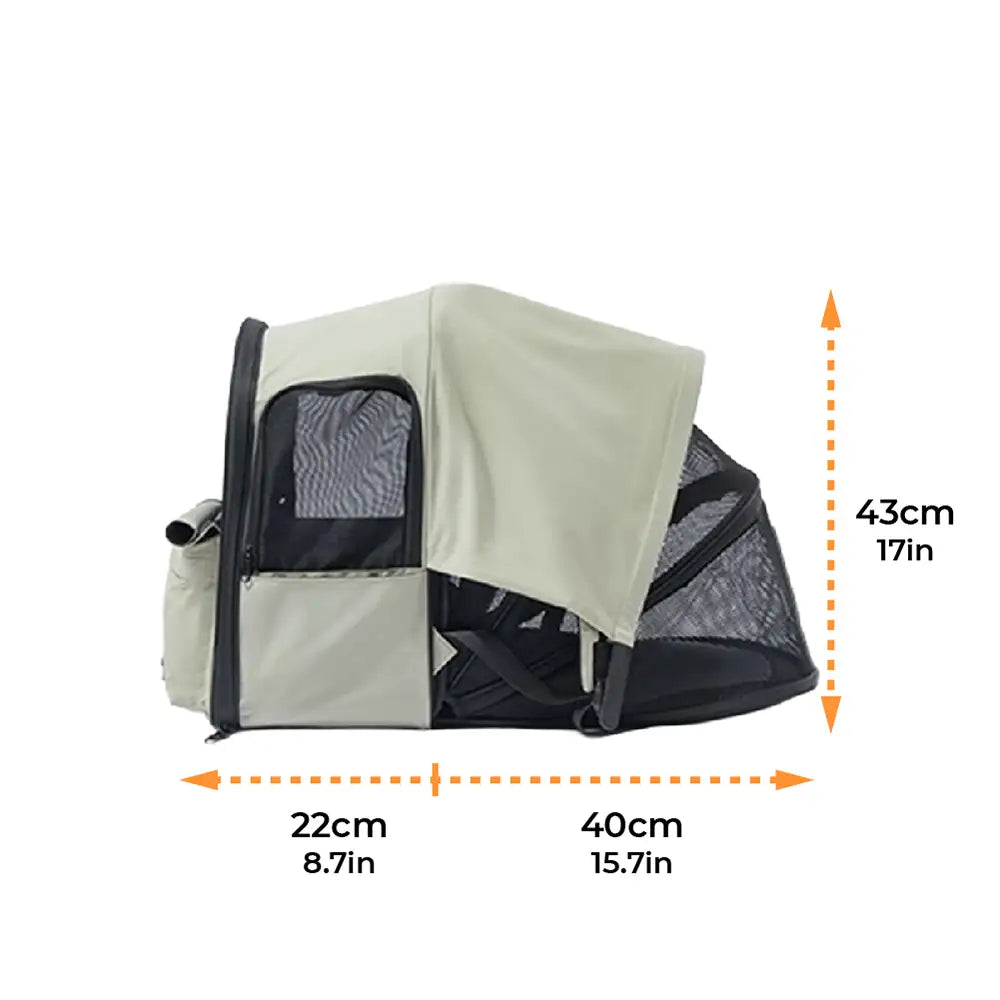 Outdoor Travel Expandable Breathable Cat Carrier Backpack with Sunsh... detail view 10 | Petix pet supplies for dogs and cats