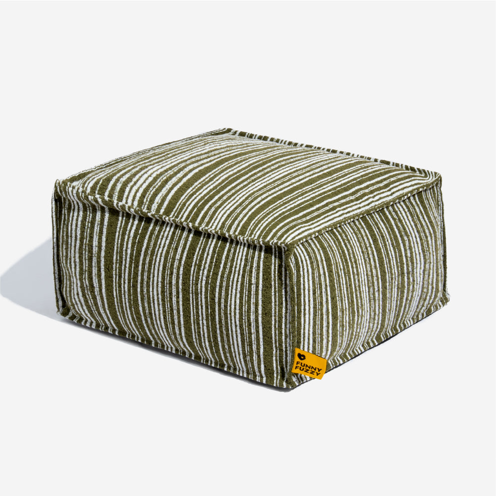 SnugNest Textured Stripe Storage Ottoman Dog Bed - Dog Beds detail view 12 | Petix pet supplies for dogs and cats