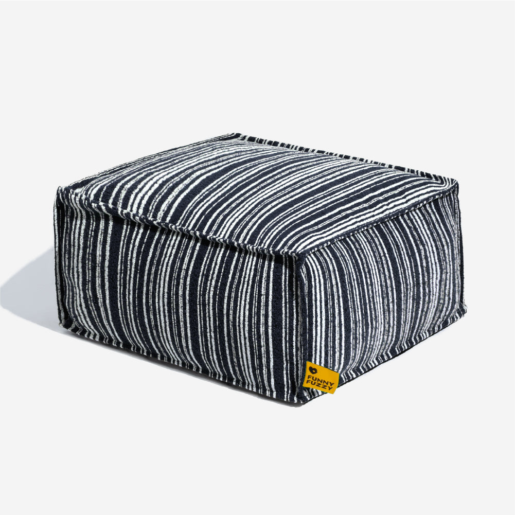 SnugNest Textured Stripe Storage Ottoman Dog Bed - Dog Beds detail view 8 | Petix pet supplies for dogs and cats