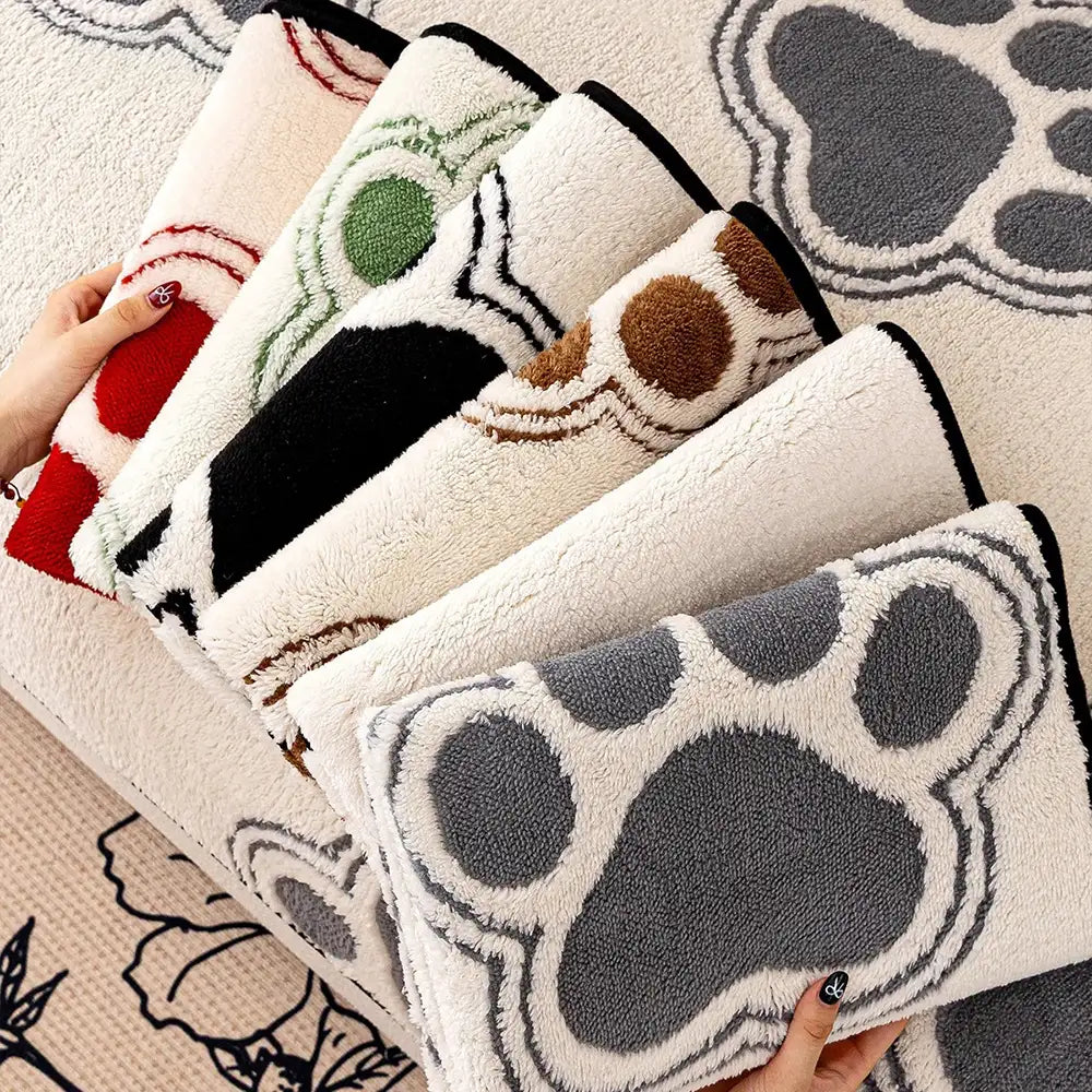 Paw Print Soft Polar Fleece Sofa Protector Non-slip Couch Cover - Cou... detail view 8 | Petix pet supplies for dogs and cats