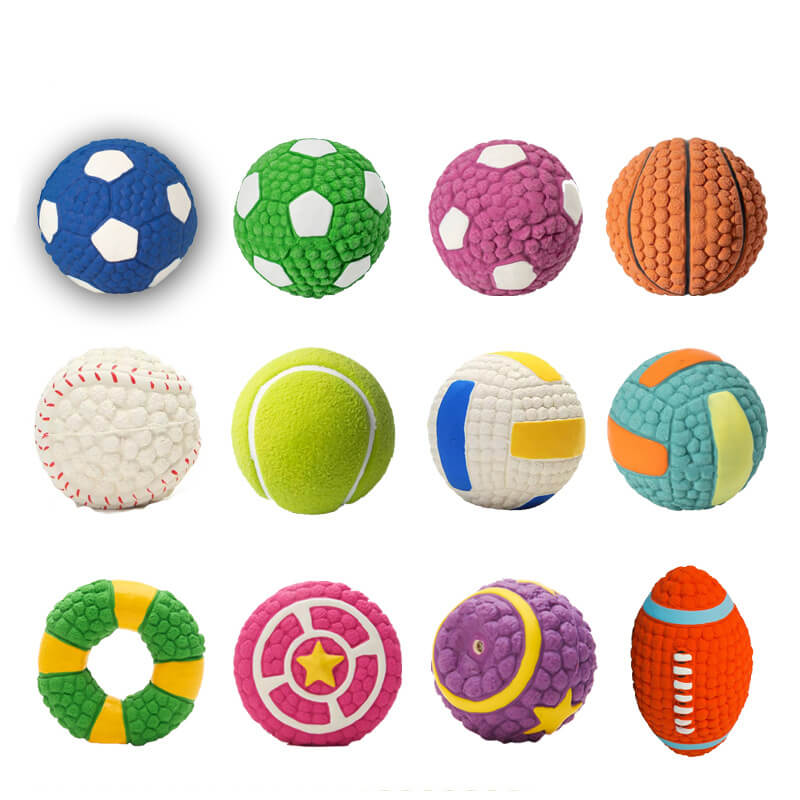 Pet Latex Squeaky Ball Toy Durable Interactive Dog Chew Toys - Dog Toys detail view 3 | Petix pet supplies for dogs and cats