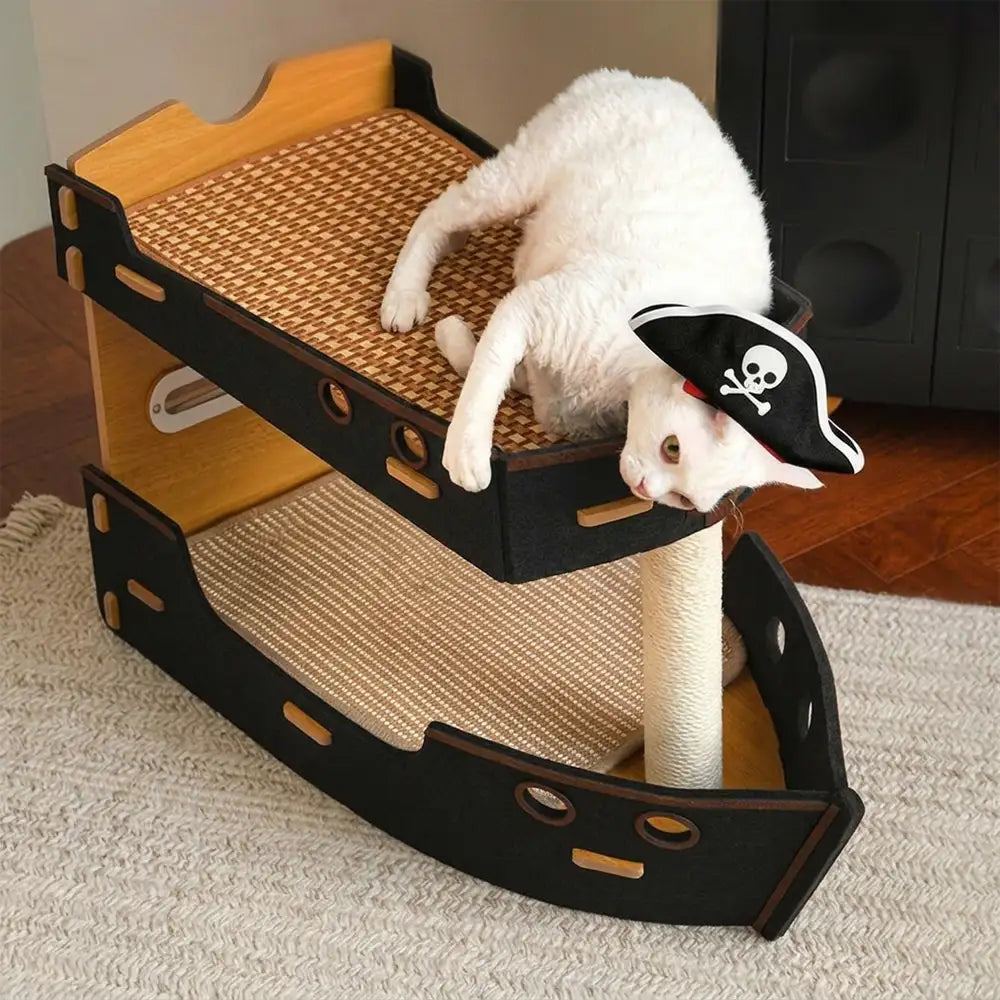 Pirate Ship Sisal Scratch-resistant Double-Layer Cat Bed Cat Scratchi... detail view 6 | Petix pet supplies for dogs and cats