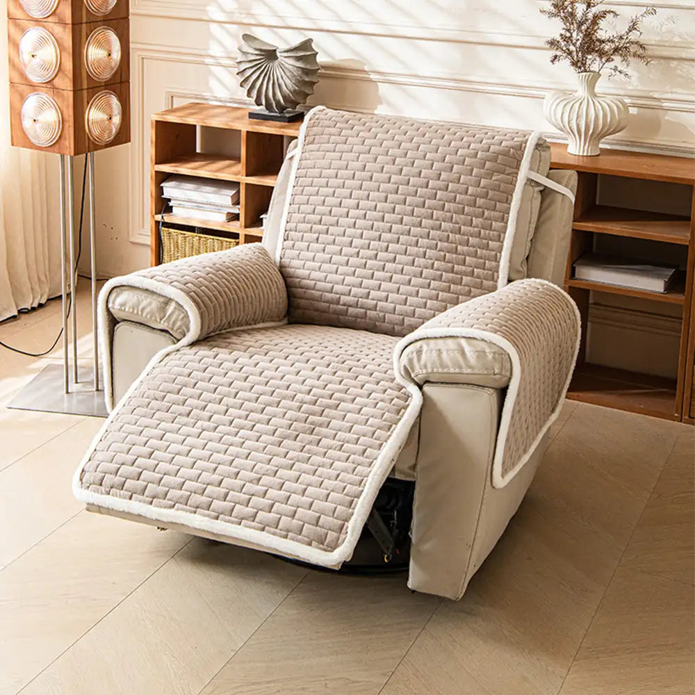 Plush Scratch-Resistant Recliner Couch Covers Slipcovers with Elastic... detail view 6 | Petix pet supplies for dogs and cats
