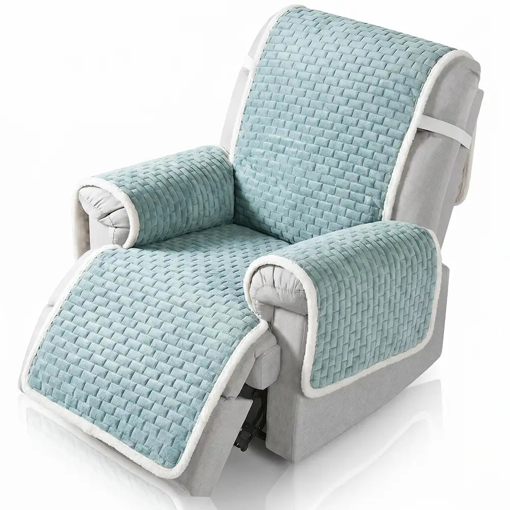 Plush Scratch-Resistant Recliner Couch Covers Slipcovers... lifestyle and size view 16 | Petix pet supplies for dogs and cats