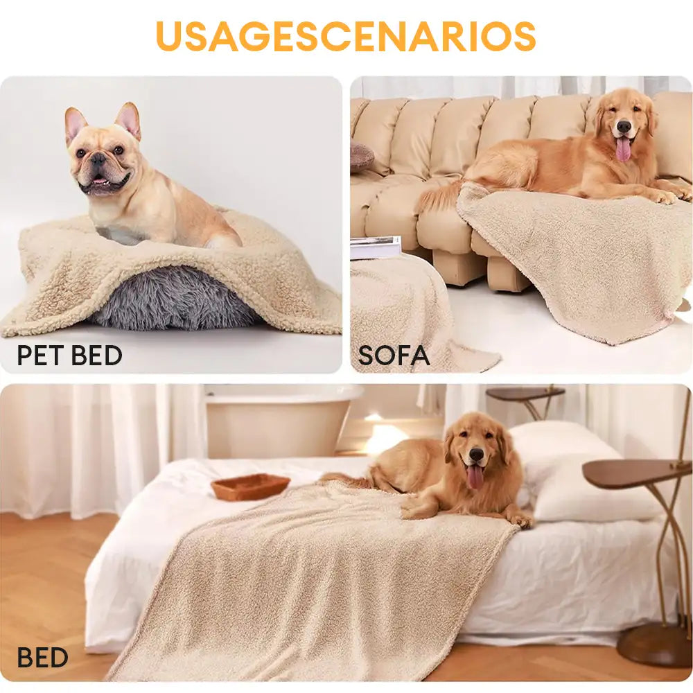Polar Fleece Comfortable Warm Multifunctional Pet Blanket - Blankets detail view 8 | Petix pet supplies for dogs and cats