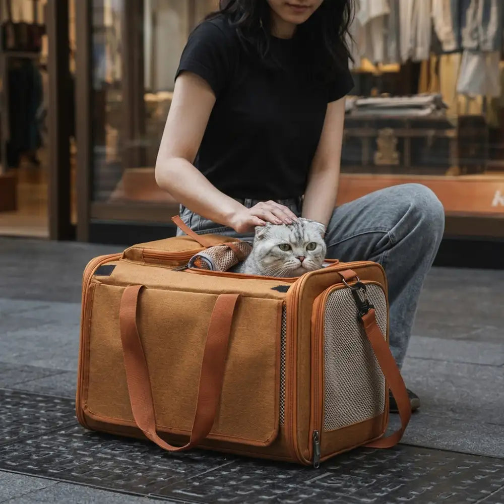 Airline Approved Portable Breathable Expandable Large-Capacity Cat Ca... detail view 2 | Petix pet supplies for dogs and cats
