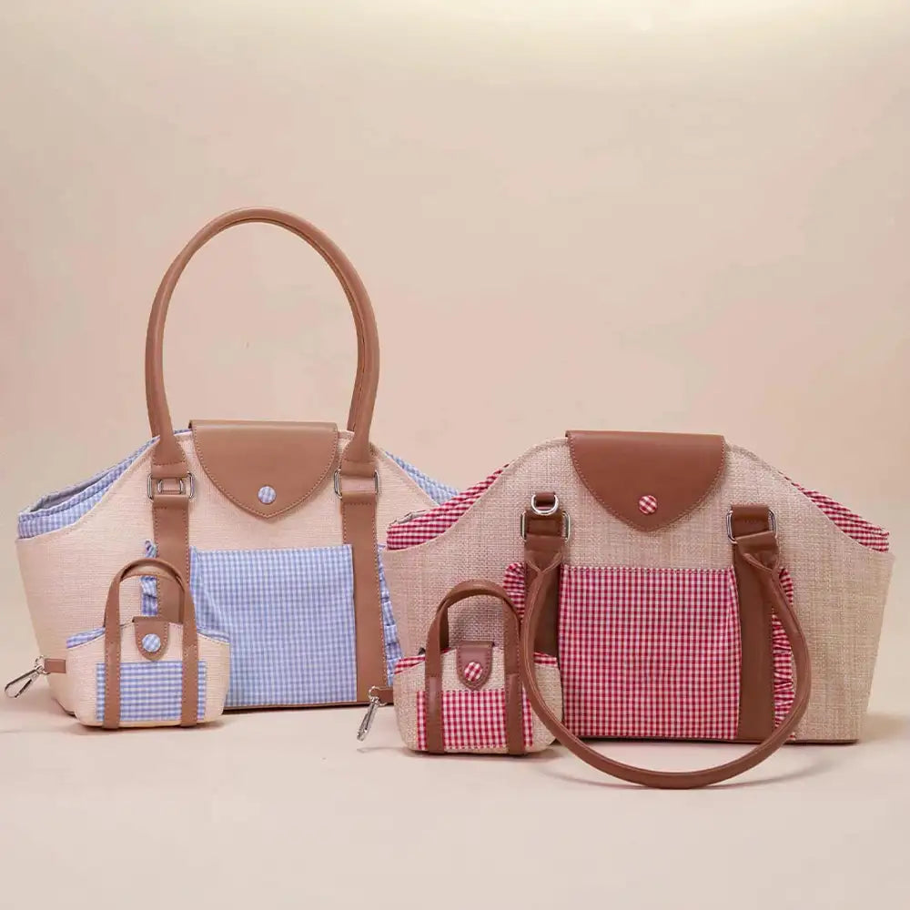 Portable Faux Woven Water-Repellent Dog Cat Carrier Pet Carrier Bag w... detail view 4 | Petix pet supplies for dogs and cats