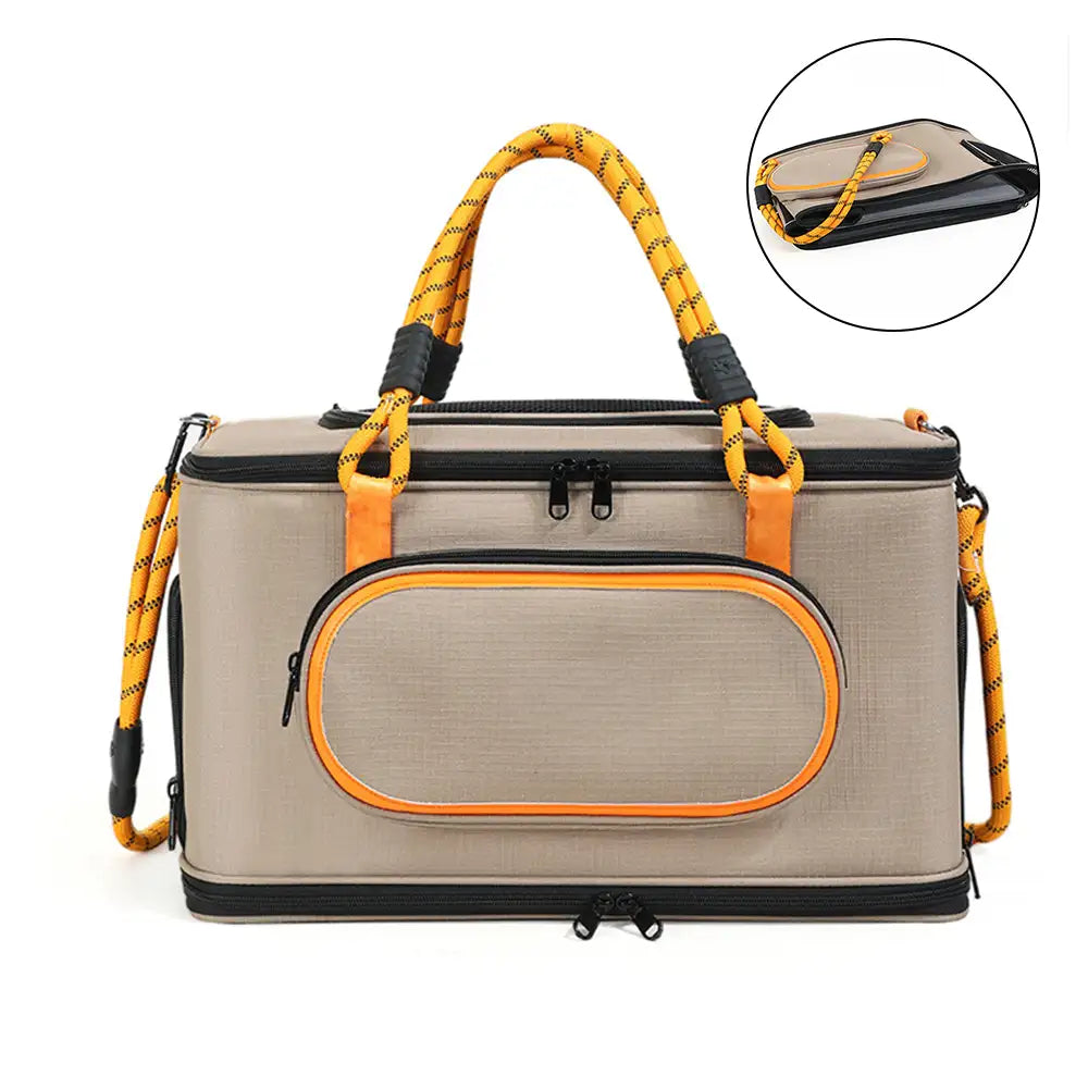 Portable Airline Approved Breathable Cat Carrier Bag for Travel - Pe... detail view 10 | Petix pet supplies for dogs and cats