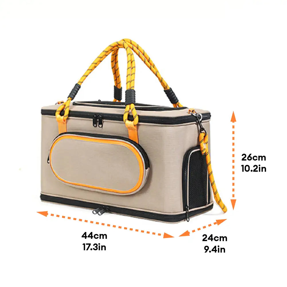 Portable Airline Approved Breathable Cat Carrier Bag for Travel - Pe... detail view 11 | Petix pet supplies for dogs and cats