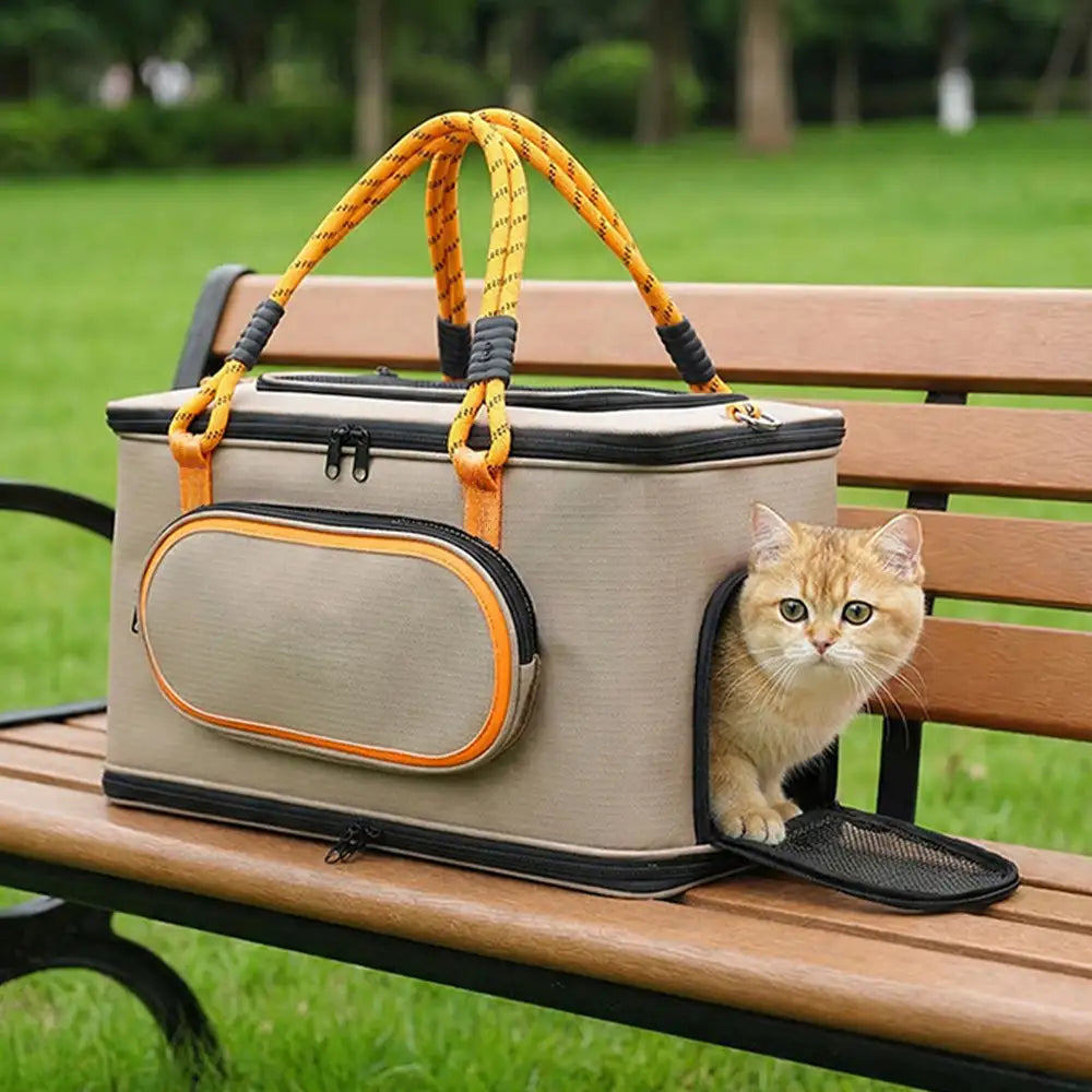 Portable Airline Approved Breathable Cat Carrier Bag for Travel - Pet... detail view 2 | Petix pet supplies for dogs and cats