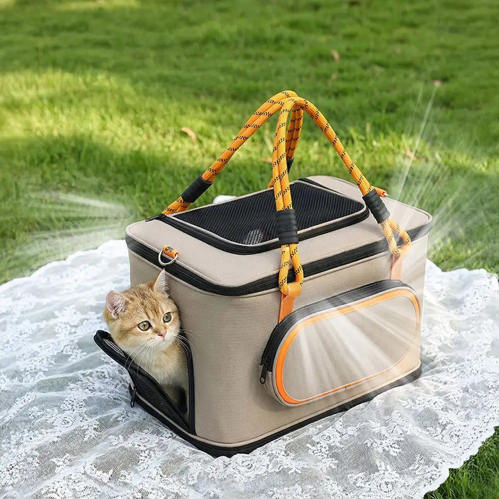 Portable Airline Approved Breathable Cat Carrier Bag for Travel - Pet... detail view 7 | Petix pet supplies for dogs and cats