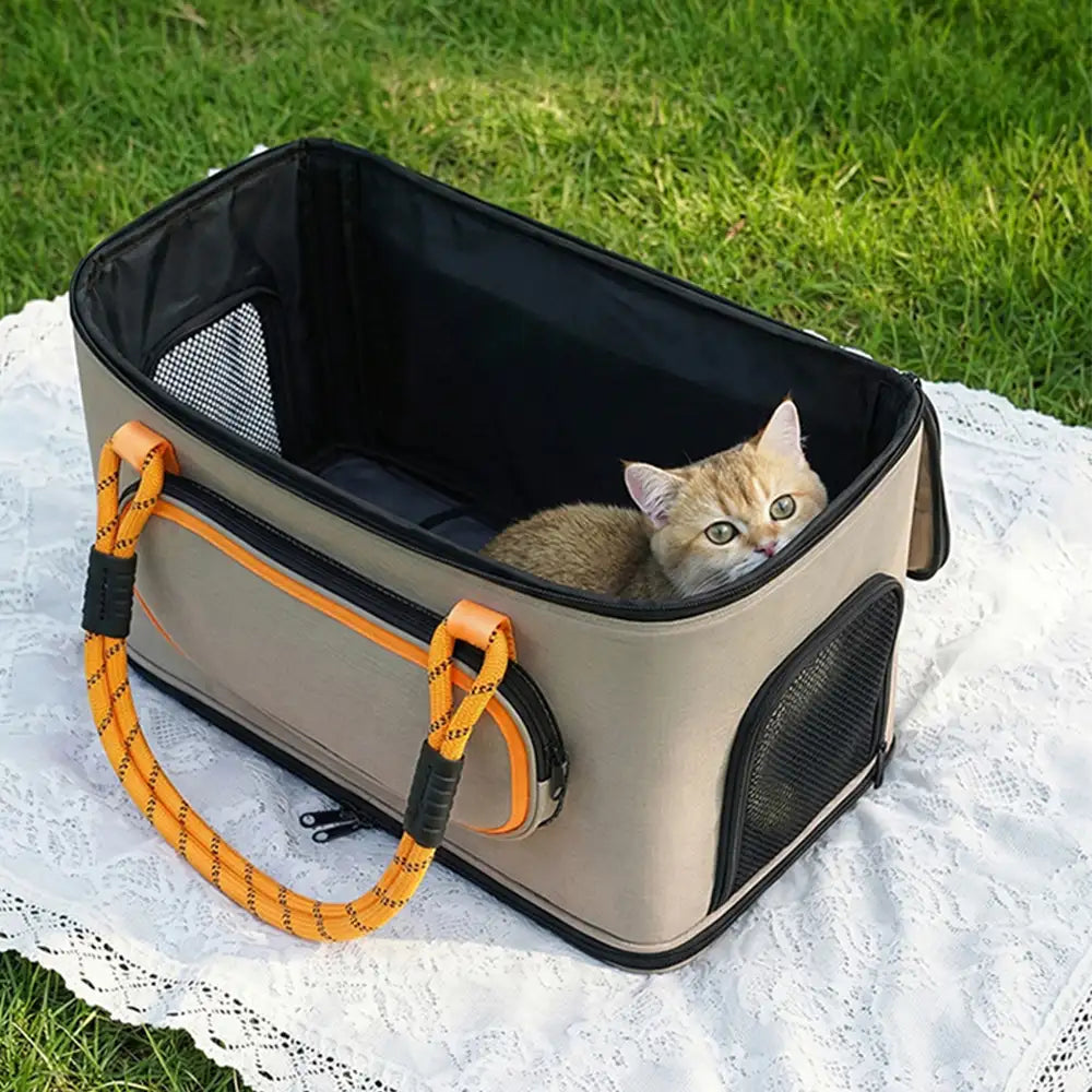 Portable Airline Approved Breathable Cat Carrier Bag for Travel - Pet... detail view 8 | Petix pet supplies for dogs and cats
