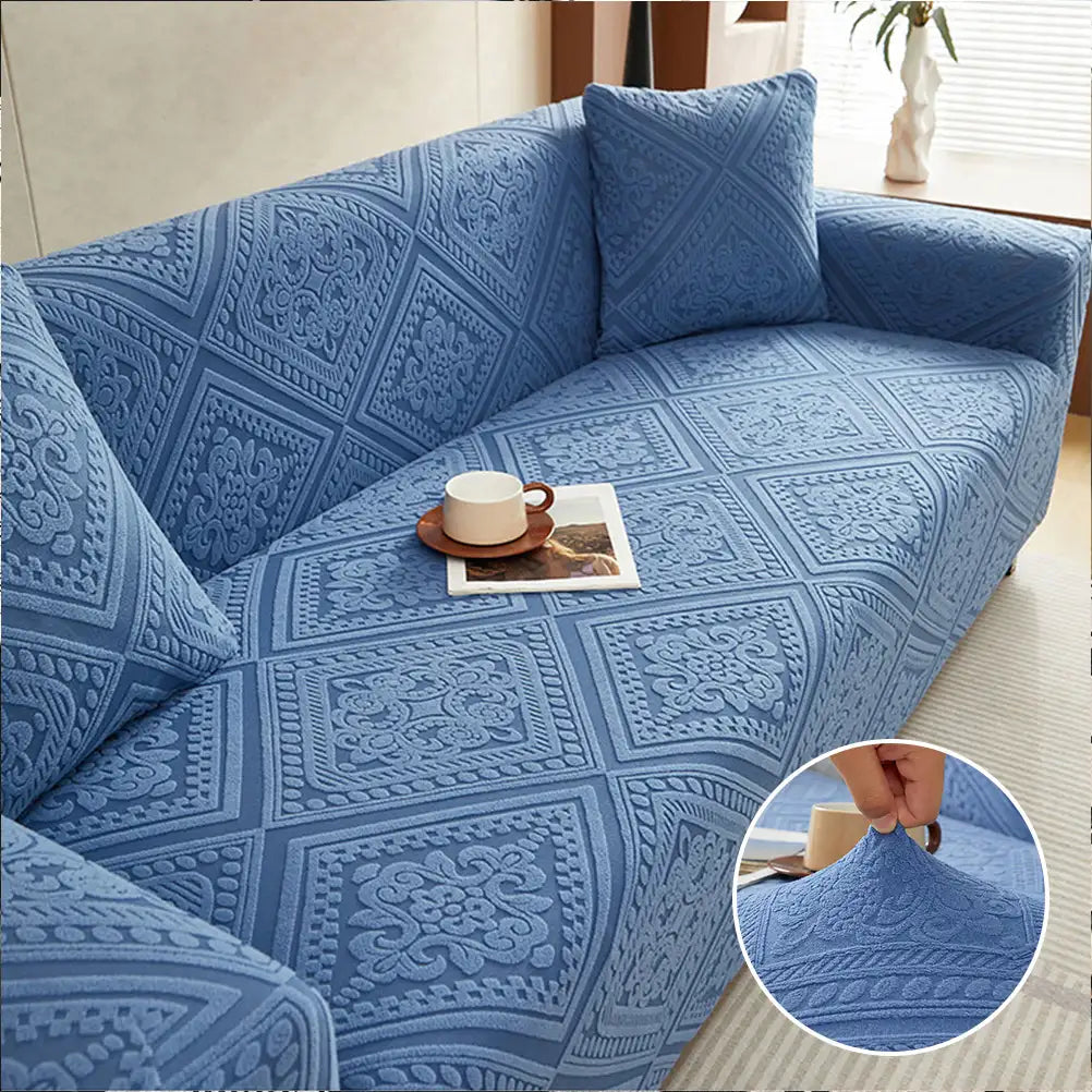 Retro Jacquard Pattern Full-Coverage Sofa Protector Magic Couch Cover... detail view 3 | Petix pet supplies for dogs and cats