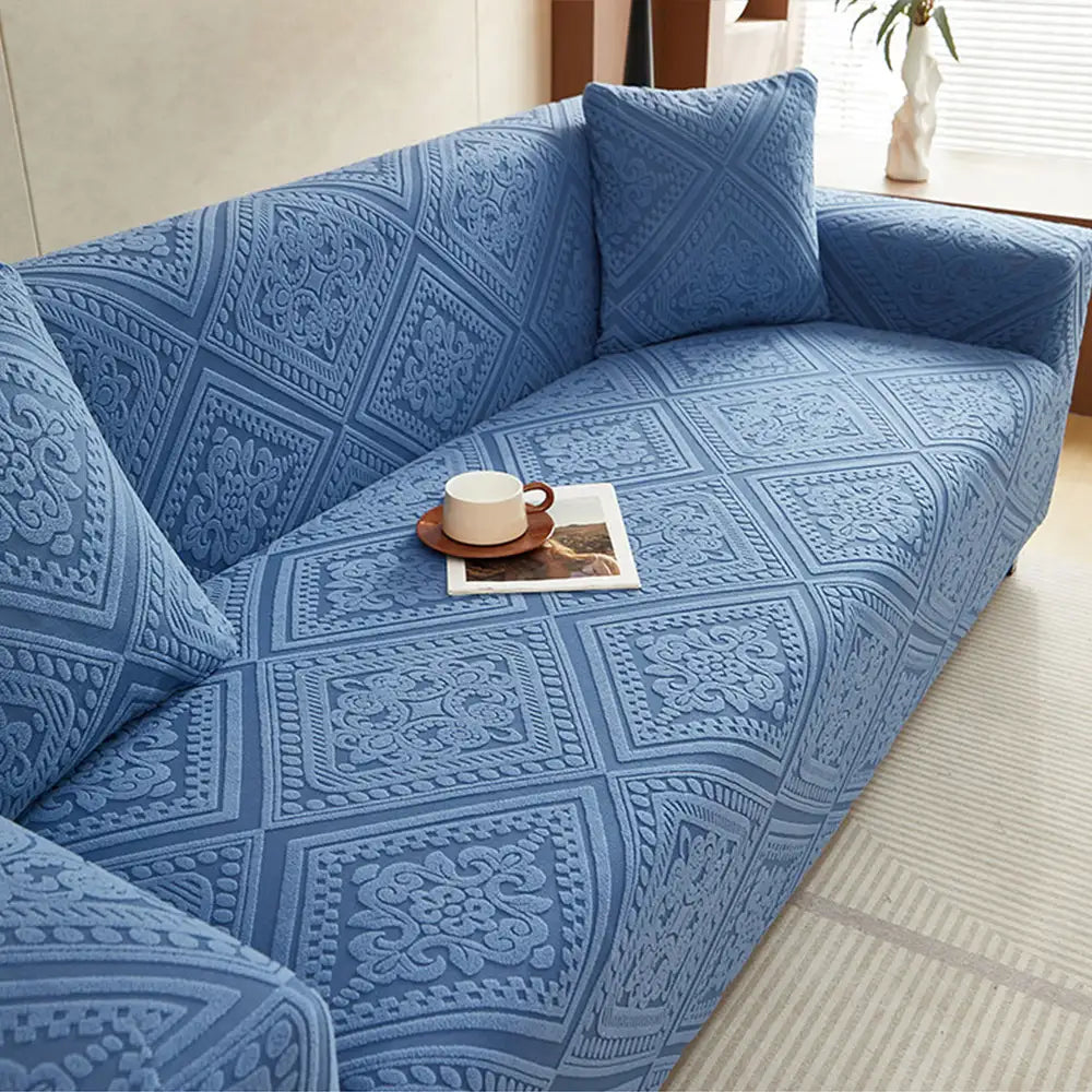 Retro Jacquard Pattern Full-Coverage Sofa Protector Magic Couch Cover... detail view 7 | Petix pet supplies for dogs and cats
