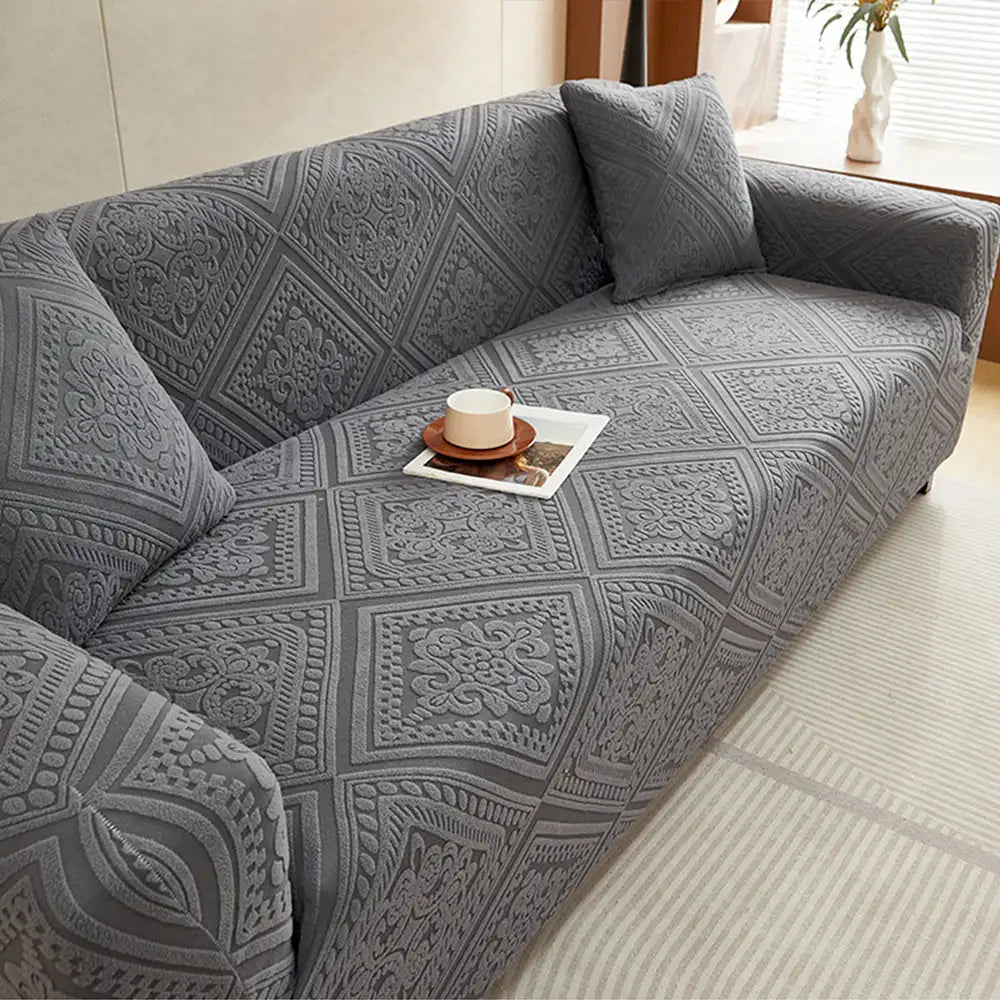 Retro Jacquard Pattern Full-Coverage Sofa Protector Magic Couch Cover... detail view 9 | Petix pet supplies for dogs and cats