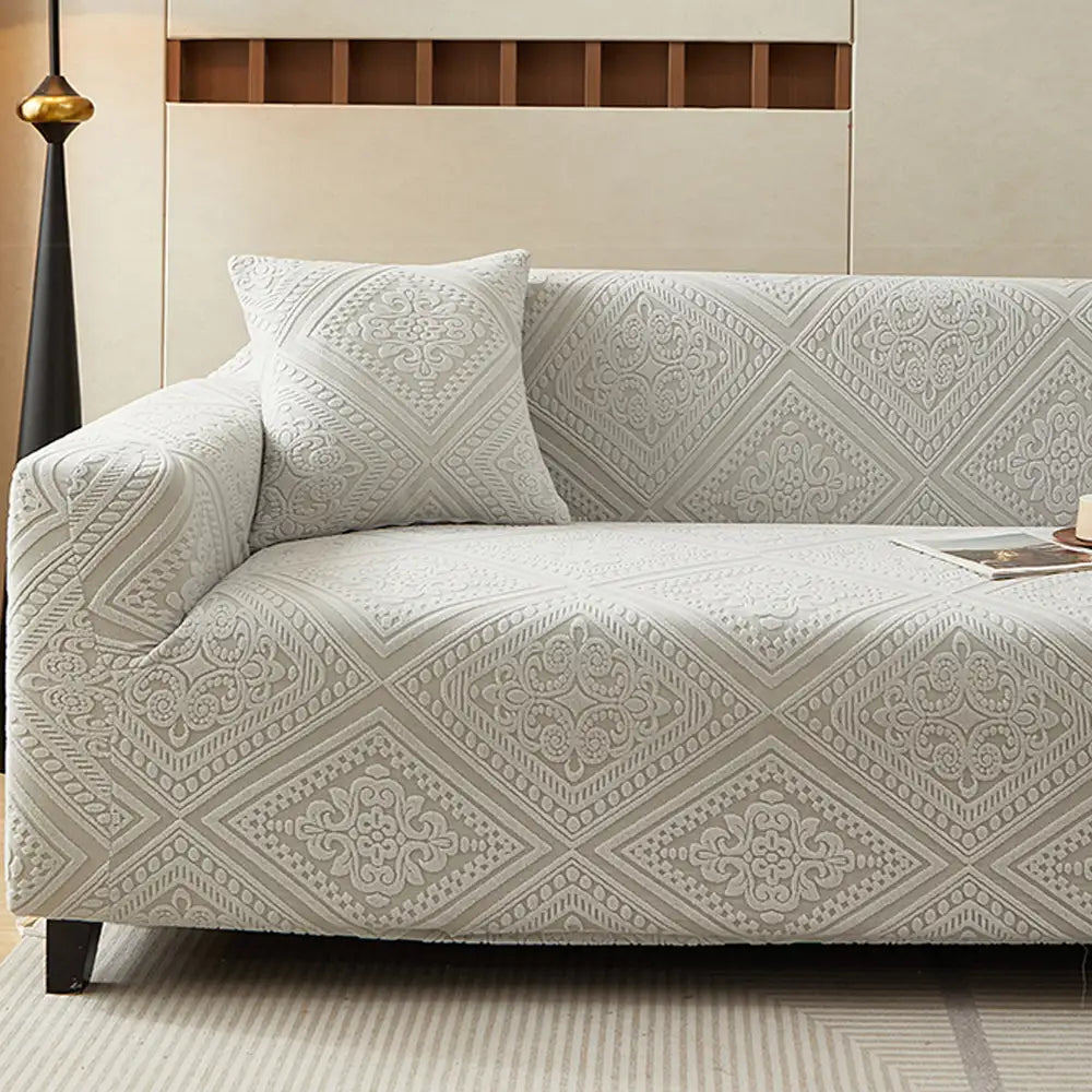 Retro Jacquard Pattern Full-Coverage Sofa Protector Magic Couch Cover... detail view 4 | Petix pet supplies for dogs and cats