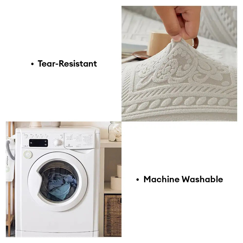 Retro Jacquard Pattern Full-Coverage Sofa Protector Magic Couch Cove... detail view 10 | Petix pet supplies for dogs and cats
