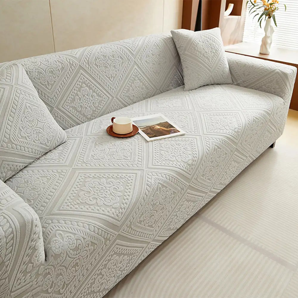 Retro Jacquard Pattern Full-Coverage Sofa Protector Magic Couch Cover... detail view 6 | Petix pet supplies for dogs and cats