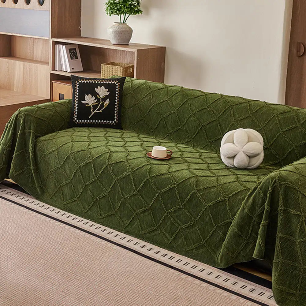 Retro Jungle Jacquard Chenille Anti-Scratch Sofa Protector Couch Cove... detail view 4 | Petix pet supplies for dogs and cats
