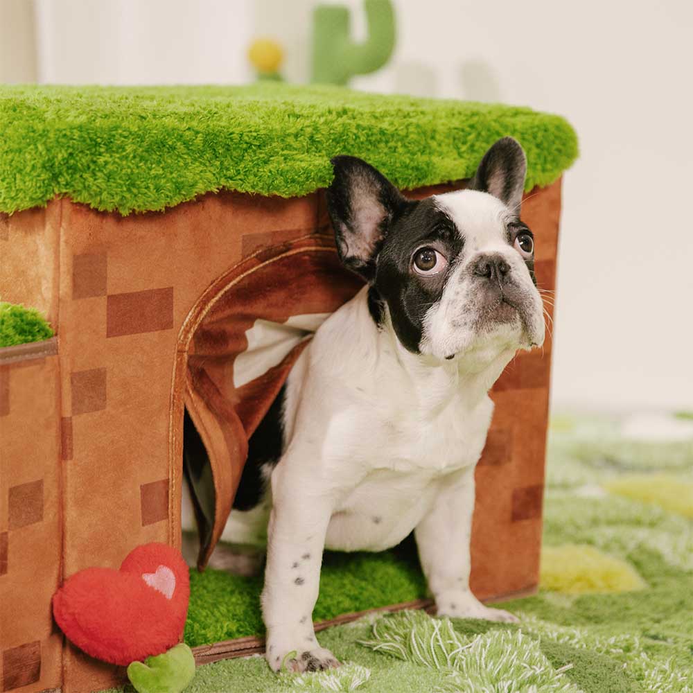 Retro Pixel Handcrafted Foldable Pet Stairs With Storage - Blocky Paw... detail view 5 | Petix pet supplies for dogs and cats